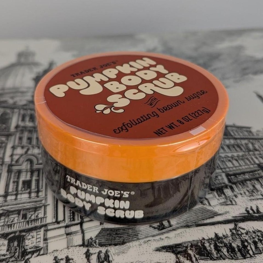 Trader Joe's Pumpkin Body Scrub Exfoliating Brown Sugar 8oz New Sealed